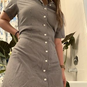 Vintage B&W Gingham Dress